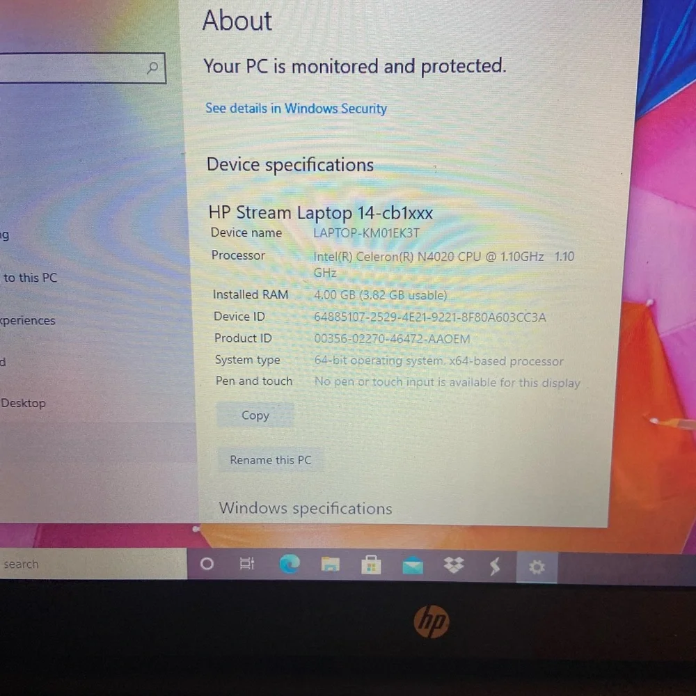 HP, navy laptop comes with original charger. It works well no issues at all!